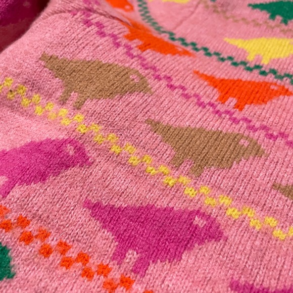 Boden Edie Fair Isle Sweater Pink Colorful Bird Animal Print Crew Neck Jumper - Picture 8 of 15